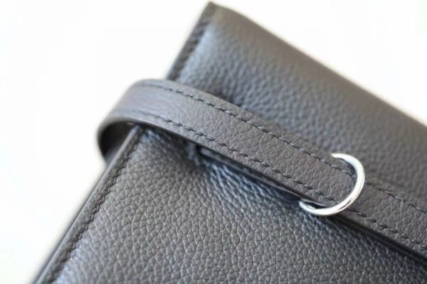 Hermes Kelly dance evercolor CK89 Black Silver Hardware 22cm Full Handmade