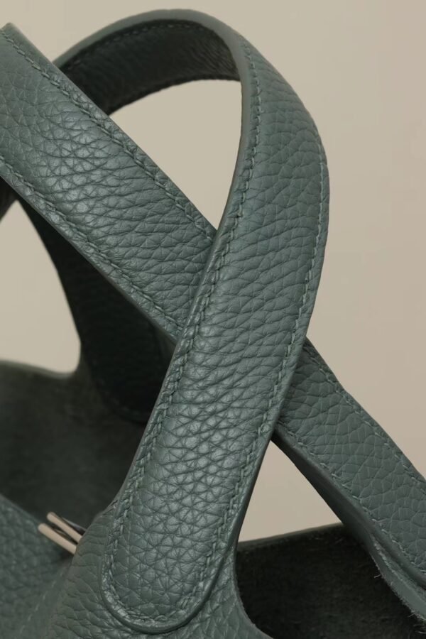 GPC Mode Picotin TC Leather CK63 Almond green Silver Hardware 18cm Full Handmade