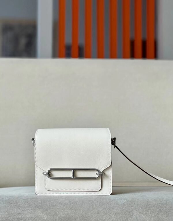 25f167cfcd42b9d-1 Hermes Roulis Swift I2 Creamy White Silver Hardware 18cm Full Handmade