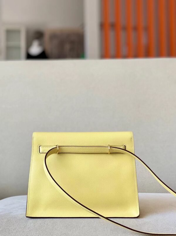 Hermes Kelly dance evercolor 1Z Light Yellow Gold Hardware 22cm Full Handmade