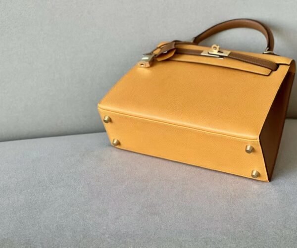 Hermes Kelly Epsom CK37 Golden Brown & 9V Yellow Gold Hardware 25cm Full Handmade