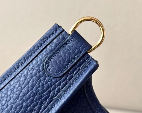 Hermès Evelyne TC 73 Gem Blue Gold Hardware 17cm Full Handmade