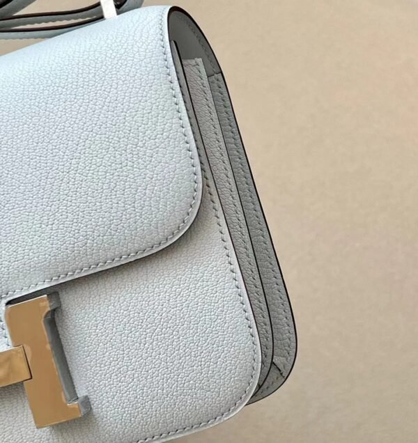 Hermes Constance Chevre TO Light Blue Silver Hardware 18cm Full Handmade