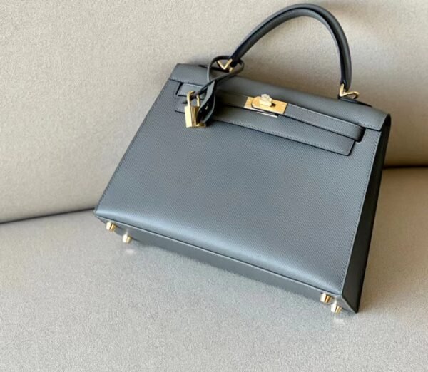 Hermes Kelly epsom Etain Grey Gold Hardware 25cm Full Handmade