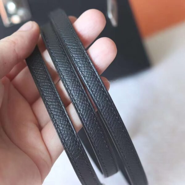 GPC Mode Mini kelly Epsom CK89 Black Silver Hardware 19cm Full Handmade