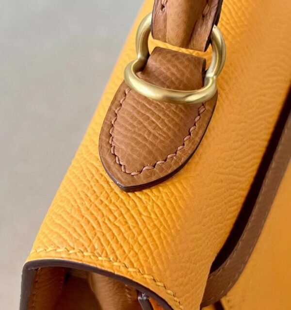 Hermes Kelly Epsom CK37 Golden Brown & 9V Yellow Gold Hardware 25cm Full Handmade