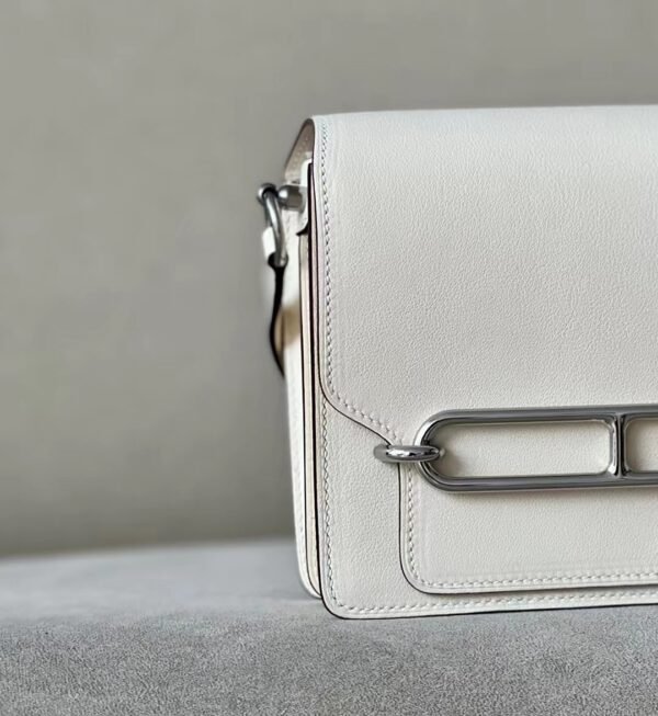 31518c306c89b74 Hermes Roulis Swift I2 Creamy White Silver Hardware 18cm Full Handmade