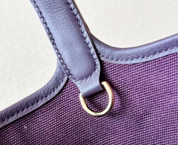 321085096643f3a Hermes Picotin Canvas & Swift N5 Blackcurrant purple Gold Hardware 18cm Full Handmade