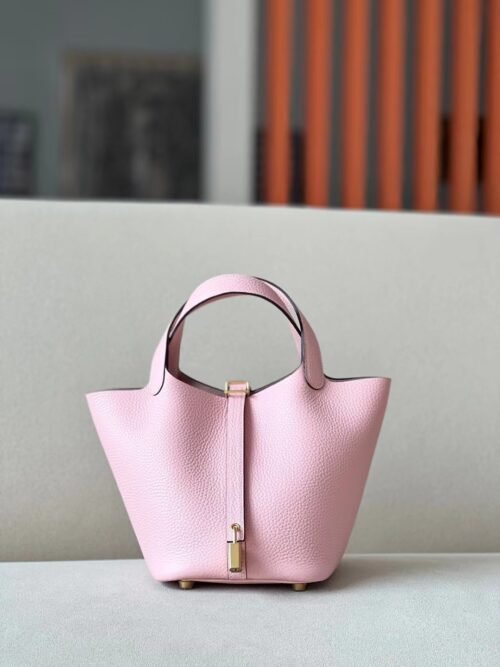 Hermes Picotin TC 3Q sakura pink Gold Hardware 18cm Full Handmade