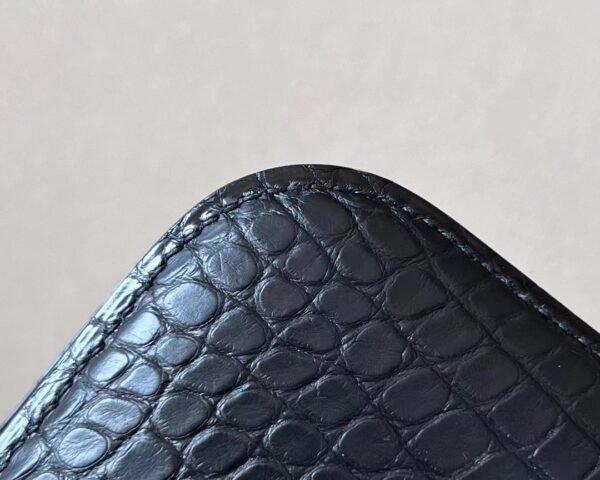 Hermes Constance Matte Alligator crocodile CK89 Black Silver Hardware 18cm Full Handmade