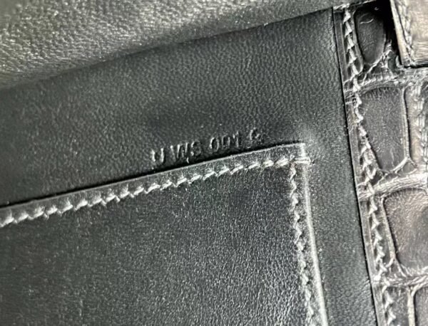 Hermes Kelly dance Matte Alligator crocodile CK89 Black Silver Hardware 22cm Full Handmade