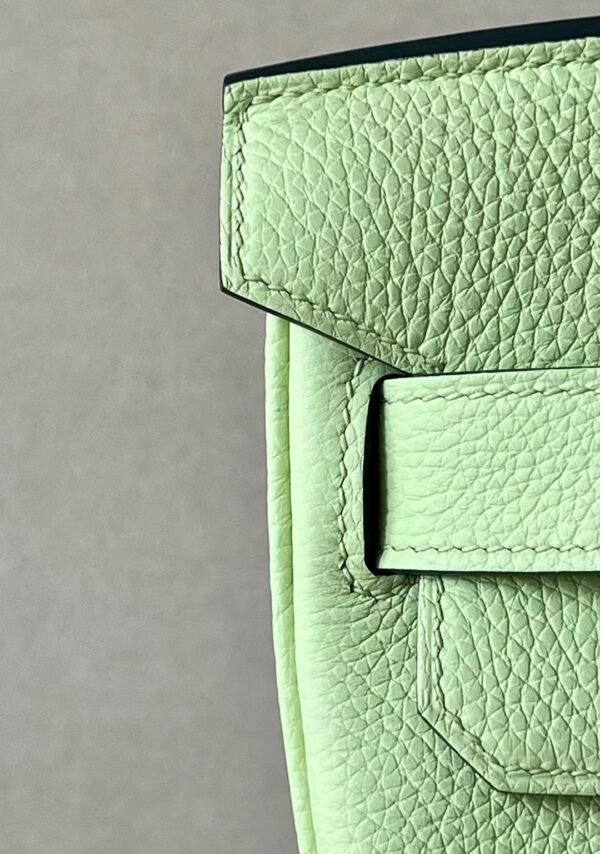 Hermes Kelly hac a dos Togo Y6 Fresh green Silver Hardware 22cm Full Handmade