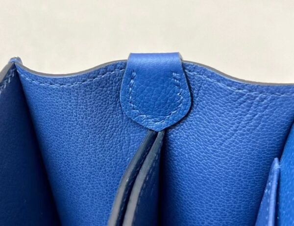 Hermès Roulis evercolor 73 Gem Blue & 71 Bright Blue Rose Gold Hardware 19cm Full Handmade