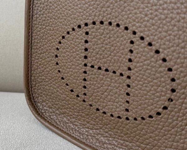 Hermès mini Evelyne TC DO Deep Khaki Gold Hardware 17cm Full Handmade
