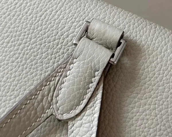 Hermès Kelly ado Togo CC10 Creamy White Silver Hardware 21cm Full Handmade