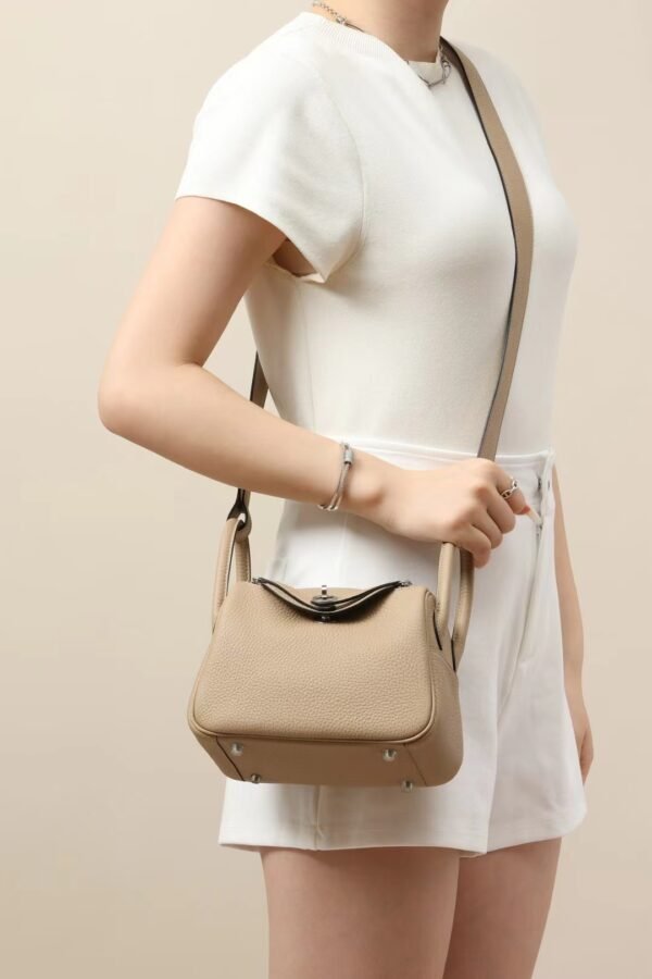 GPC Mode Lindy clemence Leather S2 Light Khaki Silver Hardware 19cm Full Handmade