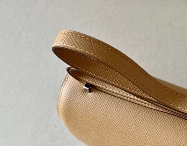 Hermès Constance Epsom Khaki tea color enamel buckle Silver Hardware 18cm Full Handmade