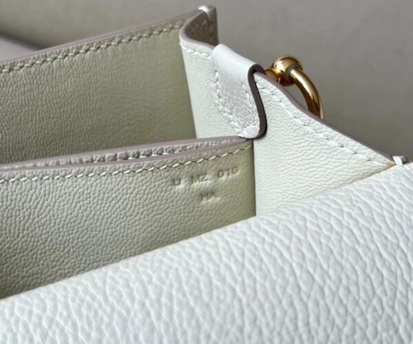 Hermès Roulis evercolor CC10 Creamy White Gold Hardware 19cm Full Handmade