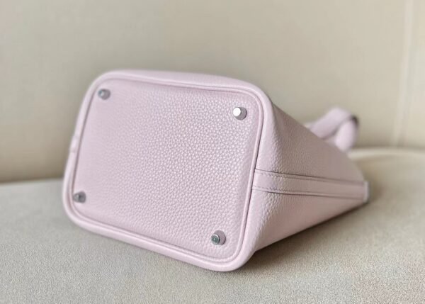 Hermes Picotin TC 09 Light Purple Pink Silver Hardware 18cm Full Handmade