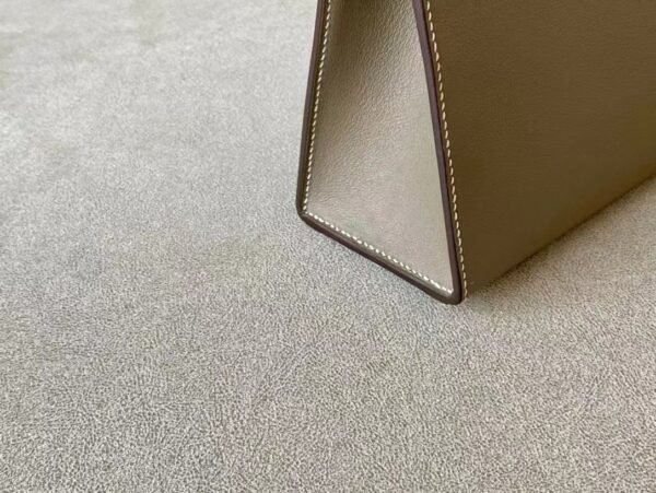 Hermes Mini Kelly pochette Swift CK18 Etoupe Grey Gold Hardware 22cm Full Handmade