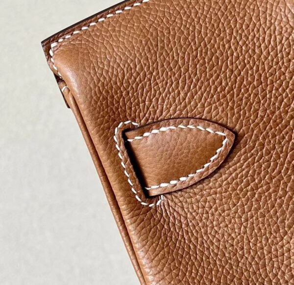 Hermes Kelly Hacados Barenia CK37 Golden Brown Silver Hardware 18cm Full Handmade