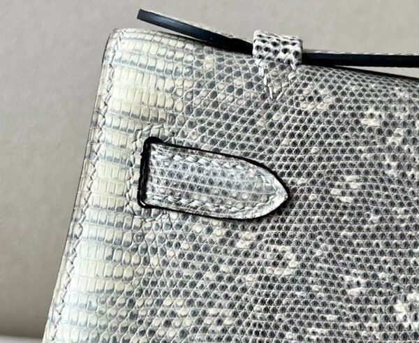 39febbceb27e3e8 Hermès Kelly pochette Lizard 01 Himalaya natural color Silver Hardware 22cm Full Handmade