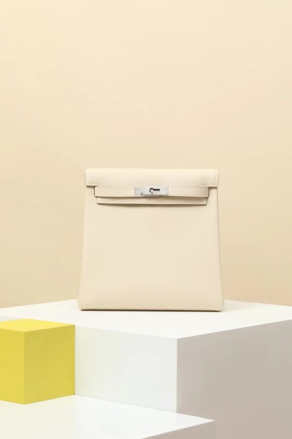 GPC Mode Kelly ado Togo Leather Cream White Silver Hardware 22cm Full Handmade
