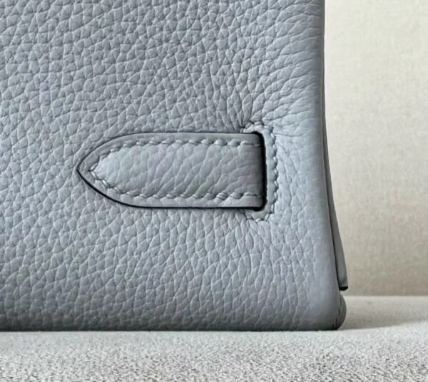 3a86a5e5aa0d1f7 Hermes Kelly ado Togo 8u Ice blue Gold Hardware 21cm Full Handmade