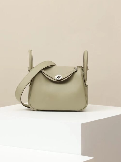 3b3c1015f3f1e2a GPC Mode Lindy Swift 8Q Greenish grey Silver Hardware 19cm Full Handmade