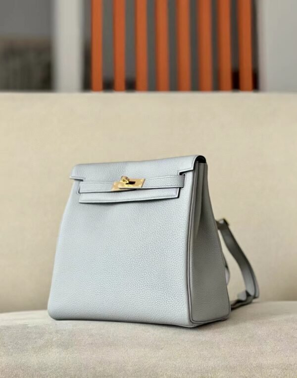 3c53c9d372d67bb-1 Hermes Kelly ado Togo 8u Ice blue Gold Hardware 21cm Full Handmade