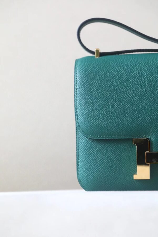 Hermès Constance Epsom Z6 Malachite green Gold Hardware 18cm Full Handmade