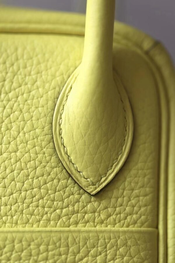 Hermès Lindy TC 9R Lemon yellow Gold Hardware 26cm Full Handmade
