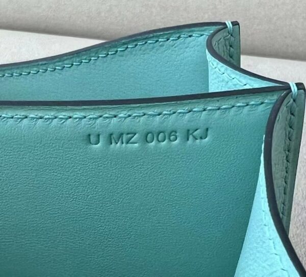 Hermes Constance Chevre 7v Candy Blue Silver Hardware 18cm Full Handmade