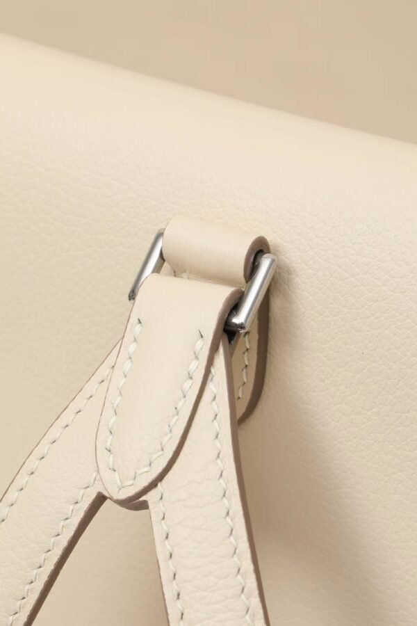GPC Mode Kelly ado Togo Leather Cream White Silver Hardware 22cm Full Handmade