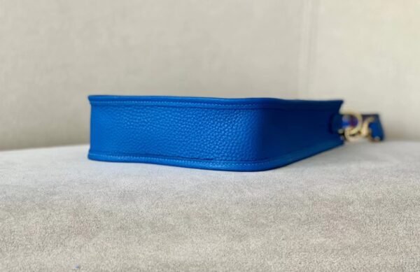 Hermes Evelyne TC 08 Bright Blue Gold Hardware 17cm Full Handmade