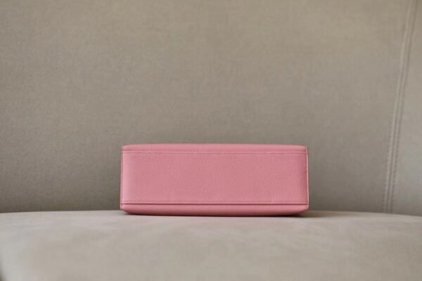 Hermes Mini Kelly Pochette Epsom Pink Silver Hardware 22cm Full Handmade