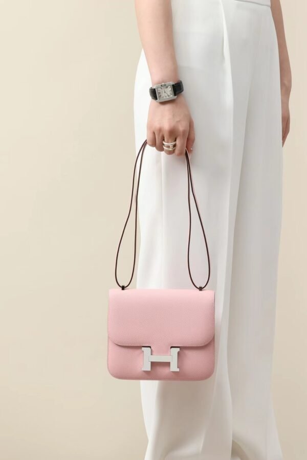 GPC Mode Constance Epsom 3Q New Sakura Pink Silver Hardware 18cm Full Handmade