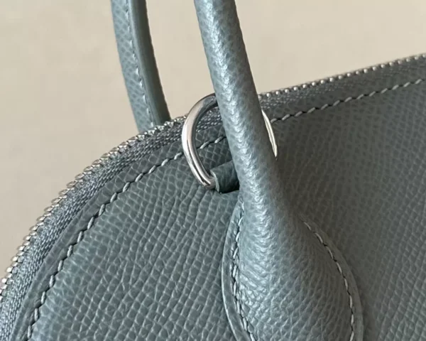 Hermès Bolide Epsom 63 Almond green Silver Hardware 27cm Full Handmade