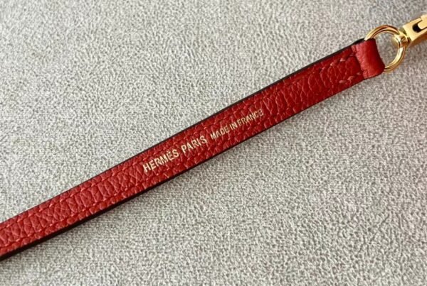 Hermes mini Bolide Evercolor Red & Pink Gold Hardware 18cm Full Handmade