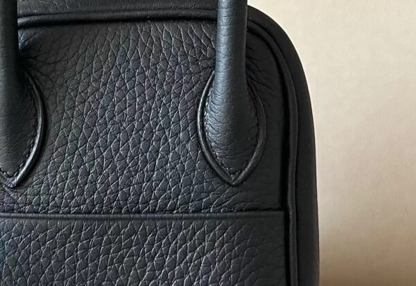 Hermès mini Lindy TC clemence CK89 Black Gold Hardware 19cm Full Handmade
