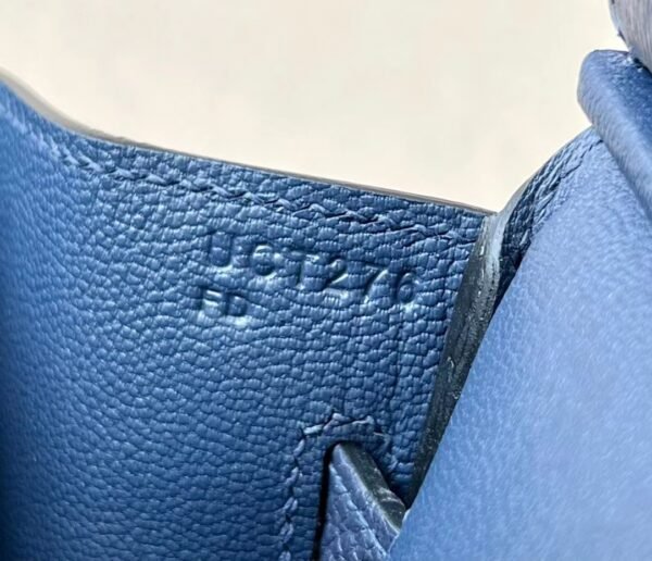 Hermes Kelly hac a dos Togo CK73 Gem Blue Silver Hardware 22cm Full Handmade