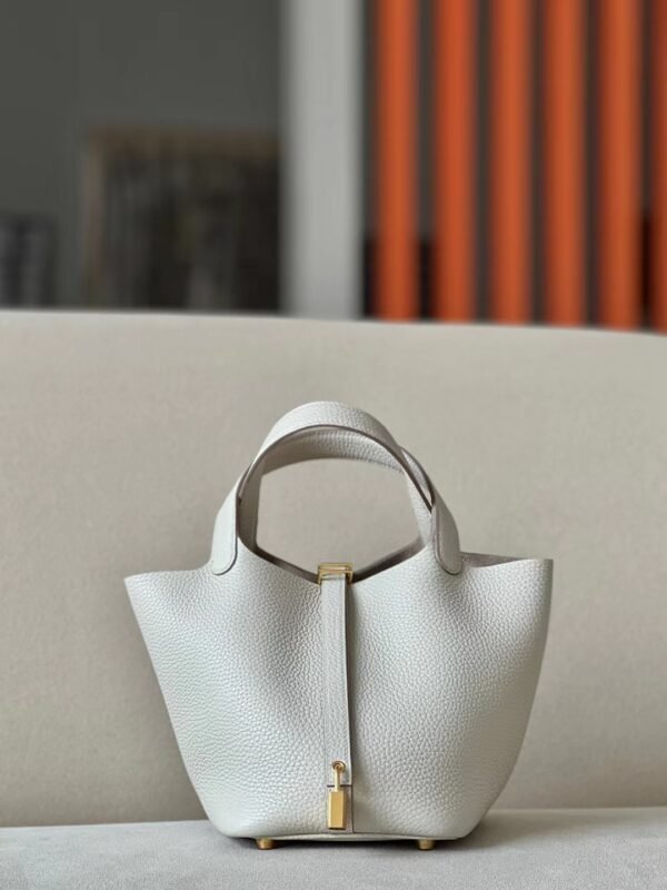 48a20e6bcc8179e-1 Hermès Picotin TC 8L Ice White Gold Hardware 18cm Full Handmade