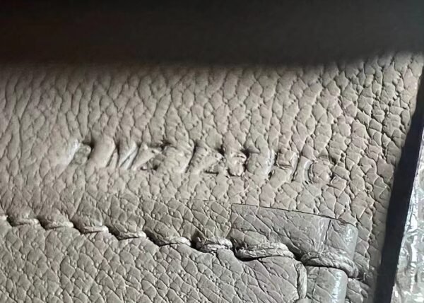 Hermes mini Kelly pochette Lizard CC17 Twine grey Silver Hardware 22cm Full Handmade