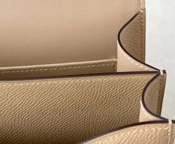 498e85231622855 Hermes Constance Epsom OM milk tea color Gold Hardware 18cm Full Handmade