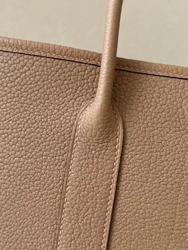 Hermès Garden party Ne Leather 4B Khaki Silver Hardware 30cm Full Handmade