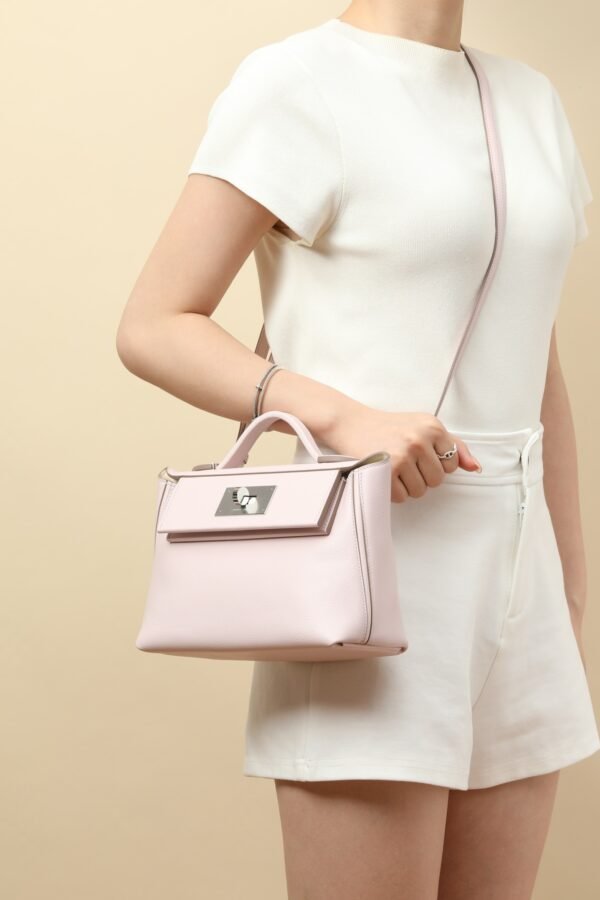 GPC Mode Mini Kelly 2424 Evercolor & Swift 09 Light Purple Pink Silver Hardware 21cm Full Handmade