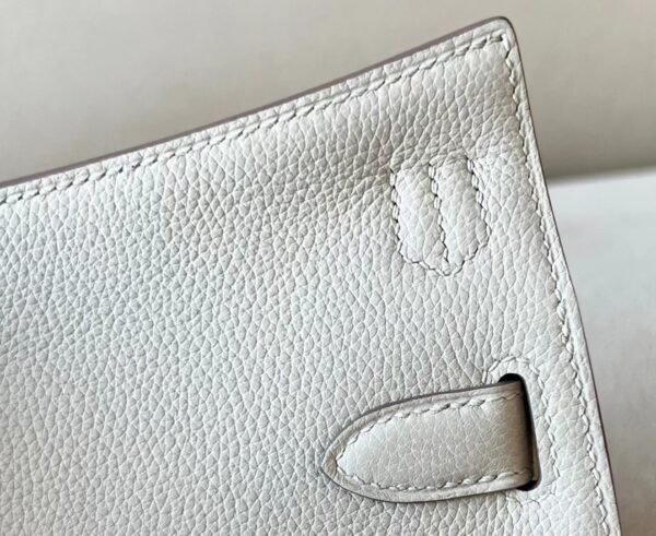 Hermes Mini Jypsiere Evercolor Grey Gold Hardware 23cm Full Handmade