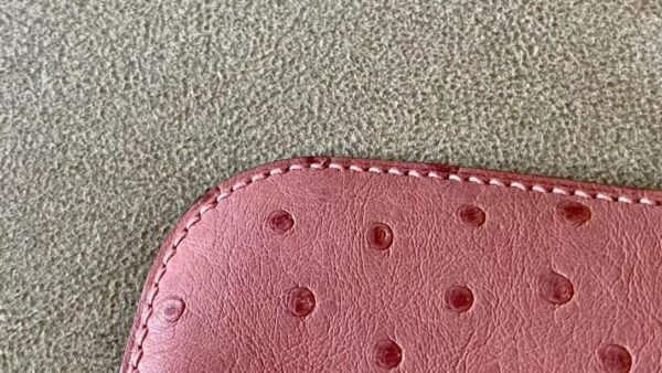 Hermes Constance South Africa Ostrich 94 ceramic pink Silver Hardware 18cm Full Handmade