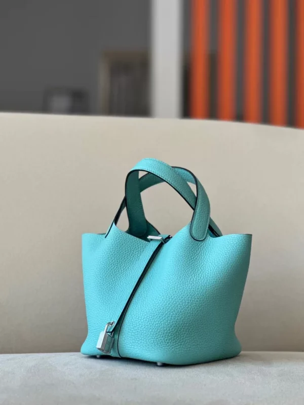 4b2310d7fcdcdbf-jpg Hermès Picotin TC 3P Macaron blue Silver Hardware 18cm Full Handmade