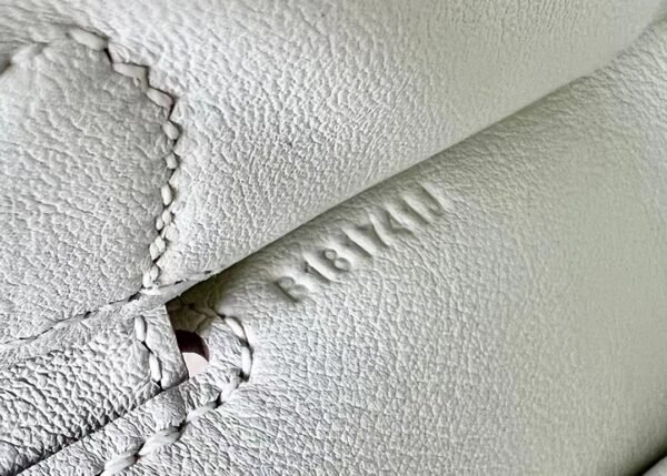 Hermes Mini Jypsiere Evercolor 0T Ice White Silver Hardware 23cm Full Handmade